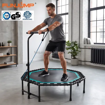 Professional Bungee Rebounder Trampoline Foldable Cardio Workout Jumping Mat 500LB Capacity