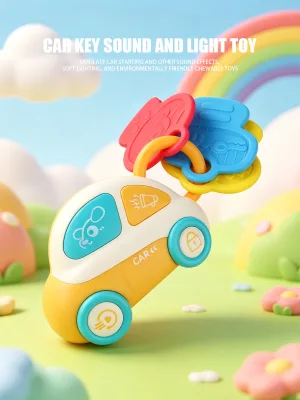 Infant and toddler simulation car key children's light and music early education cognitive development toy