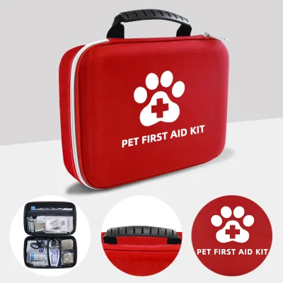Portable Custom Outdoor Emergency Pet First Aid Kit Bag With Bowls Wholesale for Dogs and Cats Camping & Hiking