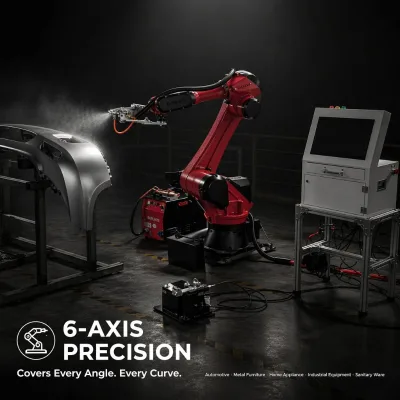 No-Programming Intelligent 6-Axis Spray Painting Robot Arm 20kg Payload IP54 Protection for Automotive Parts Metal Furniture