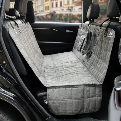Dog Car Seat Cover for Back Seat Waterproof Scratch Proof Nonslip Hammock for Dogs Backseat Protection Pet Seat Covers for Cars