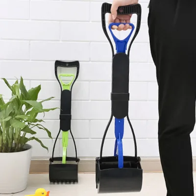 ABS Dog Pooper Scooper Height Adjustable Durable Long Handled Plastic Dog Poop Pick up Tool Poop Scoop Catcher