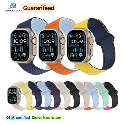 Inclined Design Irregular Magnetic Silicone Strap for Apple Watch Band for Women Men