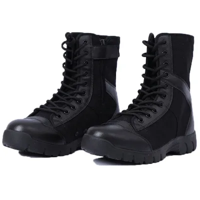 KMS Wholesale Source Factory Casual Outdoor Type Waterproof Leather Hunting Training Combat Tactical Boots Customizable Logo OEM