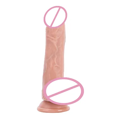 Suction Cup Silicone Dildo,Anal Realistic Soft Dildos,Body-Safe Material Lifelike Curved Beginner Penis for G Spot