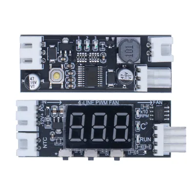 DC PWM 4 Wire Fan Temperature Control Speed Controller 12V 0.8A Chassis Computer Noise Reduction Module 3950 NTC