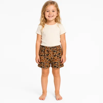 Bestseller Eco-Friendly Cotton Print Kids Shorts 2-9Y Elastic Waist Loose Fit Summer Playwear Support ODM Fast Shipping
