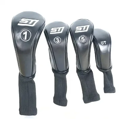 OEM Wholesale Whole Set Custom Headcover Set for Golf Wood,Iron Putter Leather Golf Headcover