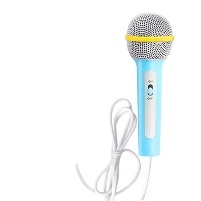 Child Christmas Birthday Gift Blue Pink Wired Microphone With 3.5MM Plug for Karaoke Singing Kids Piano