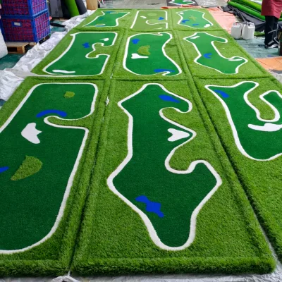 Factory Direct Golf 9 Hole Greens Artificial Putting Green Grass Outdoor Mini Golf Practice Putting Green