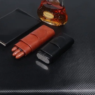 Lightweight Portable PU Cigar case for Cigar Lovers