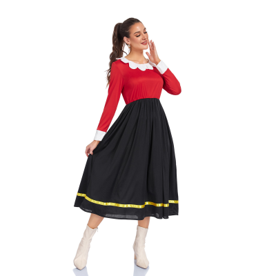 Halloween Women Cartoon Sailor Girl Costume Popeye Style Cosplay Outfit Couple Performance Costume