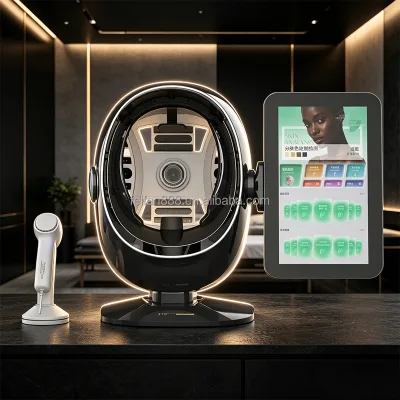 Commercial AI-Powered Skin Tester Blackwith Body Analysis and Skin Scanner for Home & Commercial Use