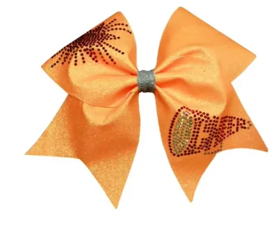 Custom Rhinestone Cheer Bows Keychain Satin Glitter Cheerleading Bows and Backpack Cheerleading Accessories