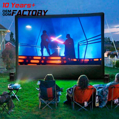 Customized Durable Portable Inflatable Movie Screen Set with Blower Repair Kit Waterproof Outdoor Cinema Screen for Events