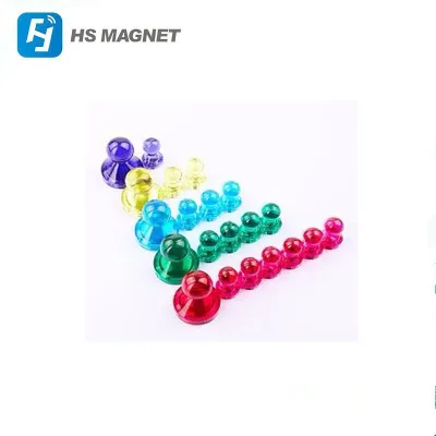 Useful Neodymium Plastic Magnetic Push Pins with Various Colors