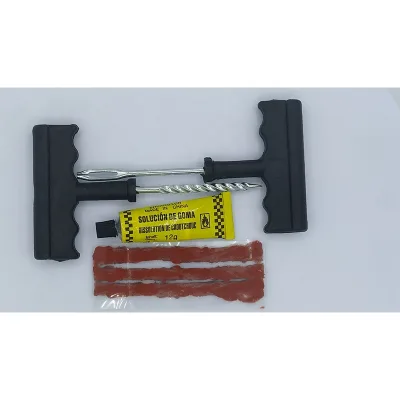 6PCS High Quality Car Motorcycle Tubeless Tire Repair Kit Tool Vacuum Tire Emergency Repair Rubber Strip Glue Repair Tool Set
