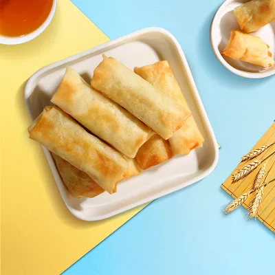 Wholesale High Quality Chinese Traditional Instant Food Pastry Fried Snacks Frozen Cooked Chunjuan Vegetable Spring Rolls Salt