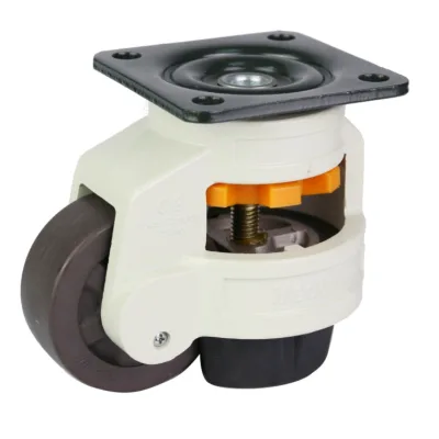 DAJIN Custom Heavy Duty Swivel Forklift Tyre Caster Wheel Retractable Self Leveling 1500kg Load Capacity Thread Guards for