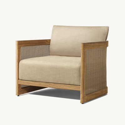 New Style Outdoor Patio Desk Solid Wood Teak Furniture Costa Rica Style Teak Bench Furniture Sofa Set Contemporary Garden Sofa
