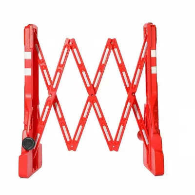 High Visibility Temporary Traffic Control Plastic Red Expandable Safety Barricade