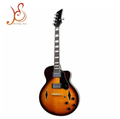 High Quality Semi-Hollow Electric Guitar Custom Cherry Red Gloss Finish 6-String for Wholesale