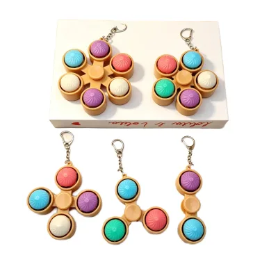 Wholesale 12cm Light up Dumpling Fidget Keychain Macaron Press Bubble Stress Toy Bulk Student Party Favor Mini Hanging Gift