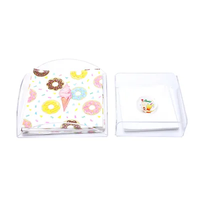 Factory Wholesale Acrylic Customized Luxury Acrylic Holder Set Modern Acrylic Napkin Organizer Tray With Accessory
