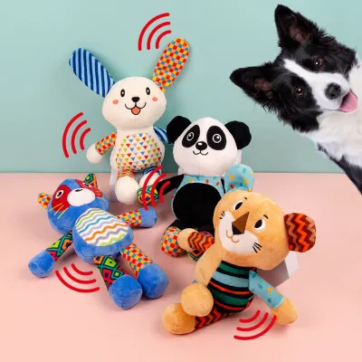 Eco-Friendly Self-Pleasure Plush Pet Chewing Toys Bite-Resistant Boredom-Relieving Dogs Cross-Border Pet Squeaky