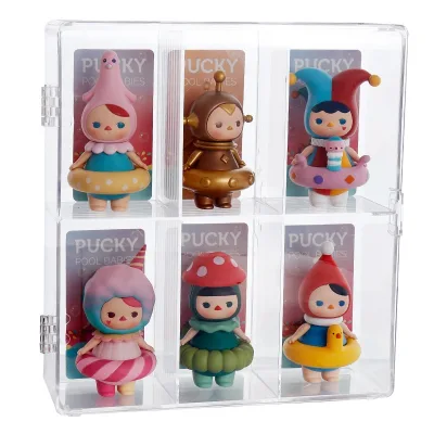Acrylic Transparent Plastic Molly Doll Display Box Dustproof Storage Display Case for Hobby Collections Figure Cabinet