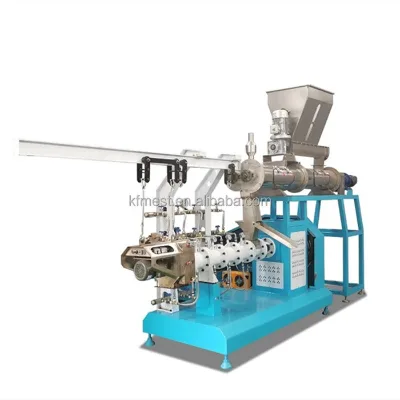 Floating Fish Feed Pellet Maker Machine Wet Type Shrimp Food Puff Extruder Processing Machinery