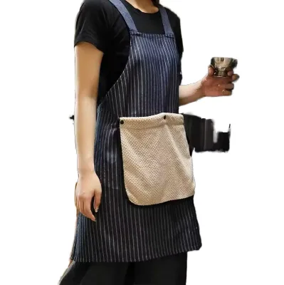 New Style High-End Home Kitchen Men's Fabric Waist Apron Detachable Thickened Hand Towel Durable Eco-Friendly Waterproof