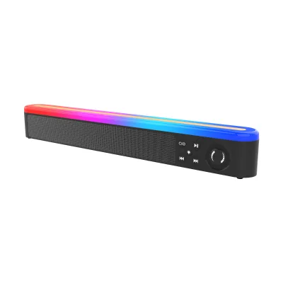BS-63, 30W Soundbar with RGB Light for Smart TV, Wireless Speaker Sound bar with Wireless/ARC/Opt/AUX Connect for TV, Gaming PC