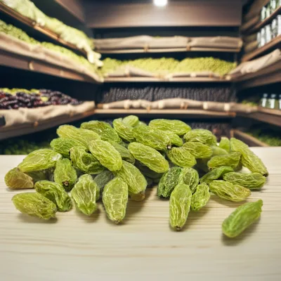 Sunny Clean Organic Dried Raisins Raw Material Green Grapes Preserved Whole Snack Natural Ad FD Drying Process Sweet Taste Bulk