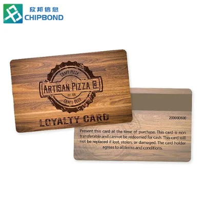 Environmental friendly Wooden Access control card RFID hotel key card