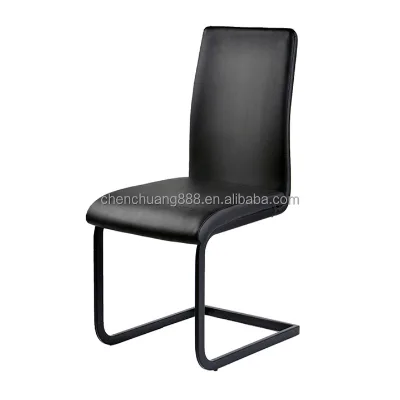 Bow dining chair Luxury interior furniture restaurant Modern black leather dining chair