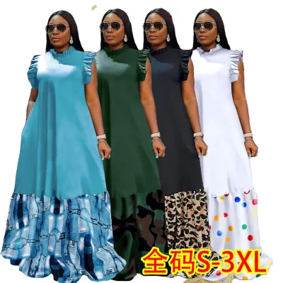 Women's Plus Size Sleeveless Robe Dress African Style Dashiki Print Loose Fit Breathable Polyester Comfortable and Stylish