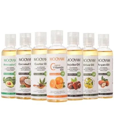 Wholesale Pure Organic Base Oil Hair Growth Black Castor Avocado Argan Coconut Natural Natural Jojoba Carrier Oil for Body Face