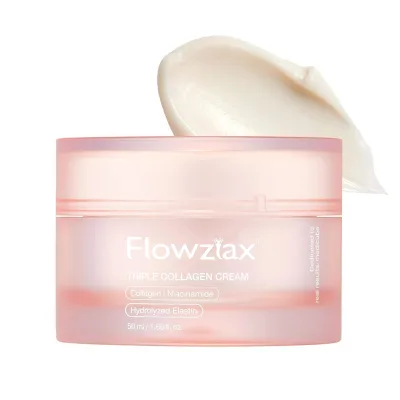 Triple Collagen Cream with Niacinamide-Hydrating & Firming Vegan Moisturizer with Premium Elastin Shea Butter
