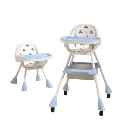 Popular Dining Chair for Kids Feeding Chidren Chair With Wheel Portable Baby High Chair