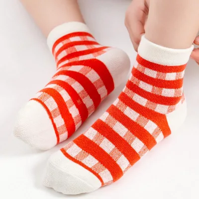 Wholesale Custom Designer Summer Cute Thin Solid Color Baby Knitted Kids 100% Cotton Socks for School Children