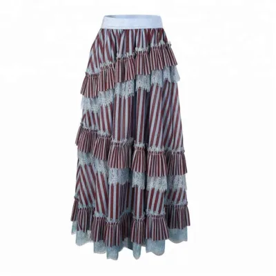 Top Quality Ladies Special Design Lace Long Maxi Skirts