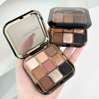 New Colorful Multichrome Eyeshadow Palette 9 Color Pressed Metallic Nude Eyeshadow Pan