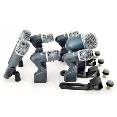 BETA DMK7 Professional Drum Microphone Dynamic Cardioid Mics Package Hard Carrying Case for Touring and Studio