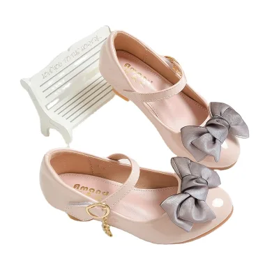 New Fashionable Children's Princess Shoes for Girls Versatile butterfly Bow Bean Girl's Shoes