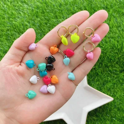 mini starlets multi-color jewelry necklace heart earring charms enamel lovely puppy bear charms for necklaces making