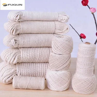 Fine Material Selection Braided Cotton Rope  Macrame Cord 3mm