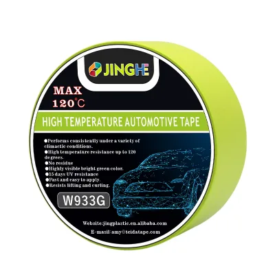 120 Degree High Resistance Non-Degumming Green Washi Paper Tape Single High Temperature Green Masking Tape Waterproof Single