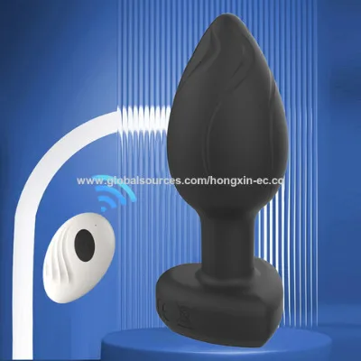 Remote Control Led Colorful Light Up Anal Tunnel Plug Silicone Anal Plug Vibrator