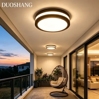 Modern Minimalist Waterproof LED Ceiling Lamp Energy Saving and Bright Lighting Suitable Balconies Entrance Doors and Garages